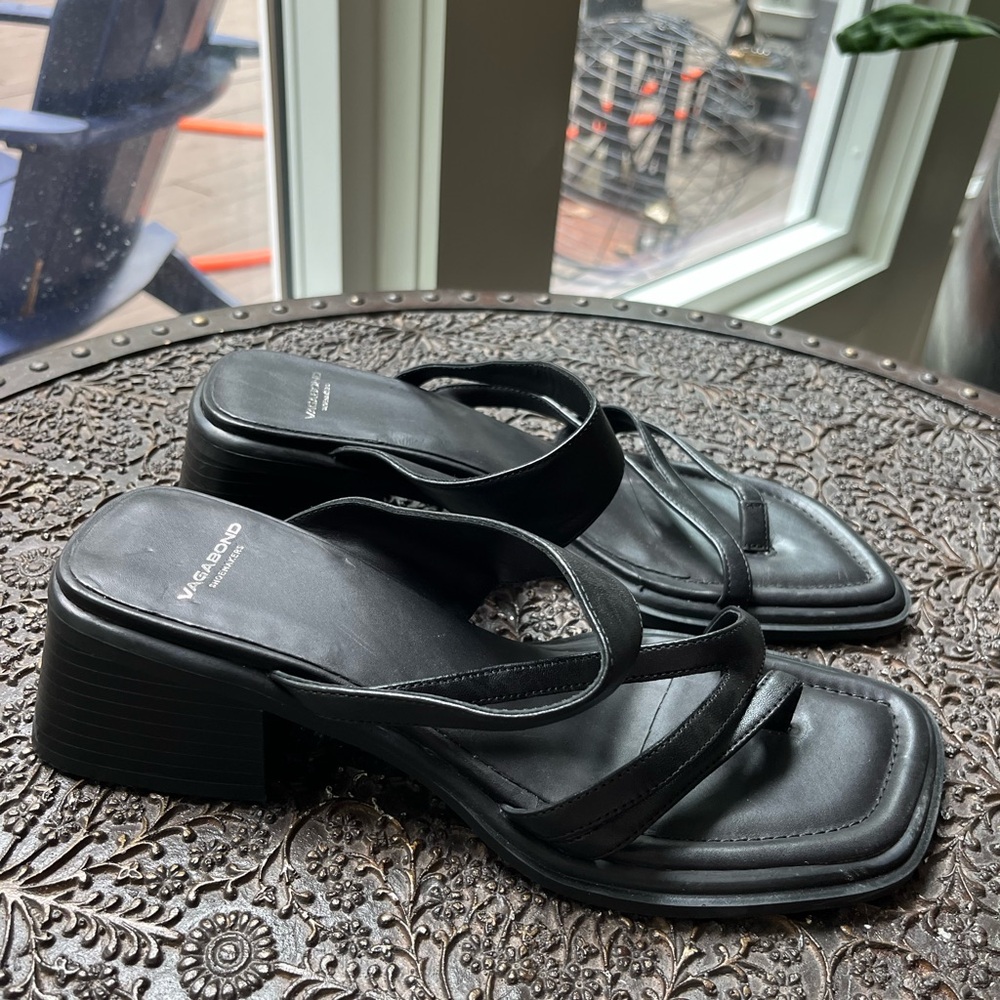 NEW VAGABOND INES STRAPPY SANDALS IN BLACK LEATHER 40 10 - Picture 5 of 9
